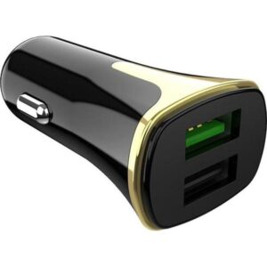Incarcator Auto USB HOCO Z31, Quick Charge, 2 X USB, Negru - 000006931474709790