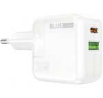 Incarcator retea BLUE Power BC111A 30W/3A 1xUSB-A & 1xUSB-C White - PHA-7348008756943