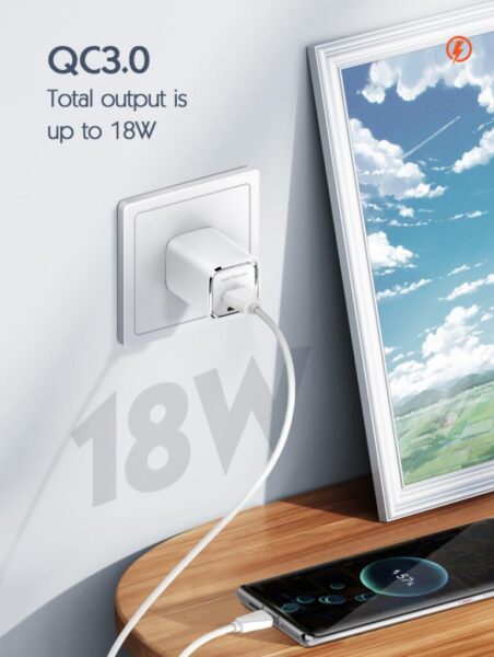 Incarcator retea Serioux 30W Quick Charge, Intrare AC100-240V~ 50/60Hz - SRXC-QC30W