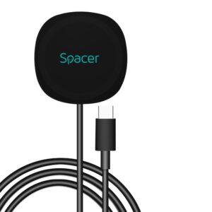 Incarcator wireless Spacer, Quick Charge 15W Qi, conector Type-C - SPAR-WCHGQ-02