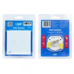 Intrerupator dublu cu touch PNI SH202 din sticla, alb cu LED indicator - PNI-SH202 - imagine 2