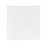 Intrerupator dublu cu touch PNI SH202 din sticla, alb cu LED indicator - PNI-SH202 - imagine 3