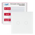 Intrerupator dublu cu touch PNI SH202 din sticla, alb cu LED indicator - PNI-SH202 - imagine 8