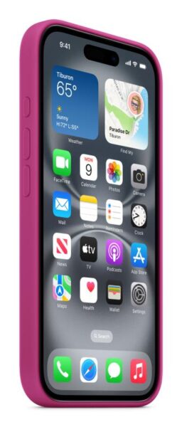 iPhone 16 Silicone Case with MagSafe - Fuchsia - MYY53ZM/A