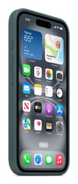 iPhone 16 Silicone Case with MagSafe - Lake Green - MYY83ZM/A