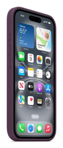 iPhone 16 Silicone Case with MagSafe - Plum - MYY43ZM/A
