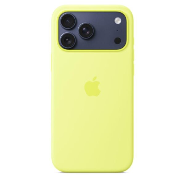 iPhone 17 Pro Max Silicone Case with MagSafe - Neon Yellow - MGFM4ZM/A