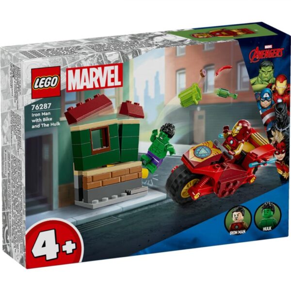 IRON MAN CU MOTOCICLETA SI HULK, LEGO 76287 - LEGO76287
