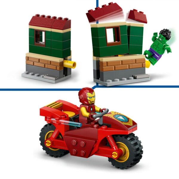 IRON MAN CU MOTOCICLETA SI HULK, LEGO 76287 - LEGO76287