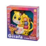 JUCARIE GIRAFA CU LUMINI SI SUNETE, GALBENA, MOMKI - MOMKI855-66G