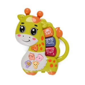 JUCARIE GIRAFA CU LUMINI SI SUNETE, VERDE, MOMKI - MOMKI855-66V