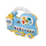 JUCARIE TRENULET CU LUMINI SI SUNETE, ALBASTRU, MOMKI - MOMKI855-112ABS