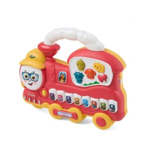 JUCARIE TRENULET CU LUMINI SI SUNETE, ROSU, MOMKI - MOMKI855-112R