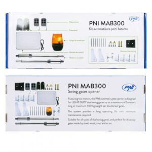 Kit automatizare porti batante PNI MAB300, cu 2 motoare 40W - PNI-MAB300