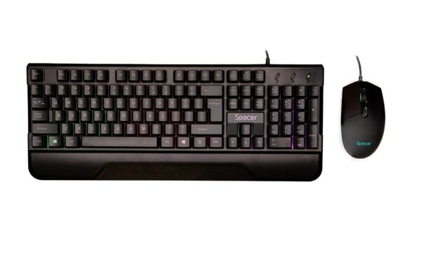 KIT Gaming Tastatura si Mouse Spacer SPGK-INVICTUS cu fir, USB