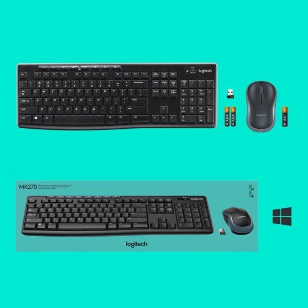 Kit Logitech Wireless Mk270, Usb, Black, 920-004508