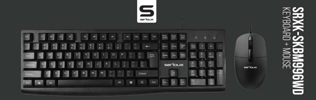 Kit Serioux cu fir, Tastatura: interfata USB, 104 taste - SRXK-SKBM996WD Kit Serioux cu fir, Tastatura: interfata USB, 104 taste - SRXK-SKBM996WD