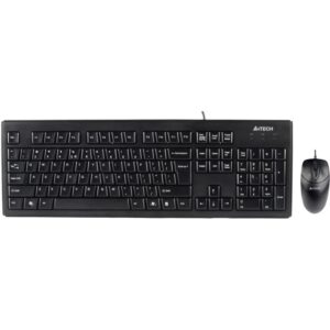 Kit tastatura + mouse A4tech KRS-8372, cu fir, negru - KRS-8372-USB