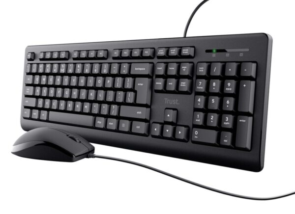 Kit tastatura + mouse cu fir, negru - TR-24645