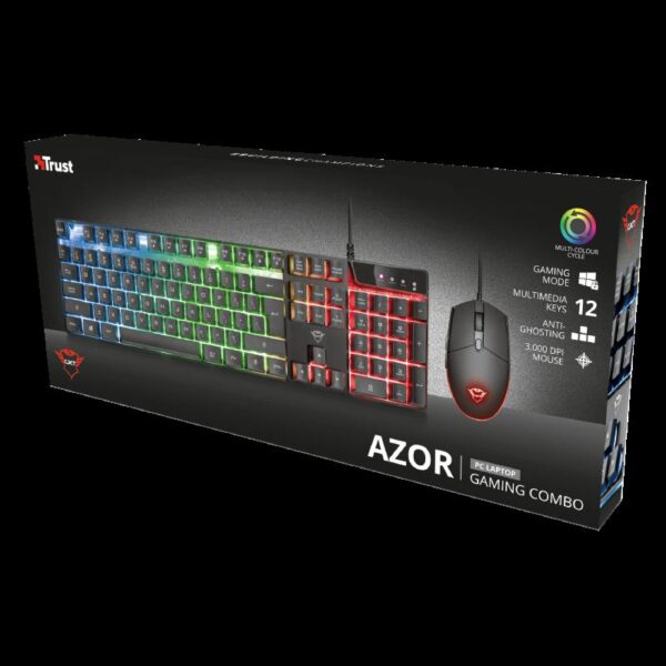 Kit Tastatura + Mouse Trust GXT 838 Azor Gaming Combo, negru - TR-23289