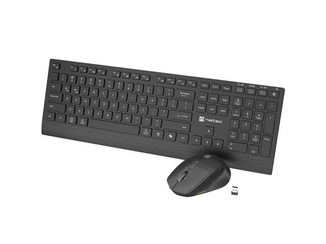 Kit Wireless tastatura si mouse NATEC NZB-2315, Da, Negru-01 Kit Wireless tastatura si mouse NATEC NZB-2315, Da, Negru - imagine 1