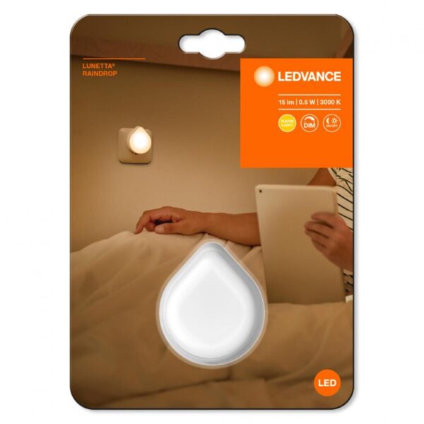 Lampa de veghe Ledvance LUNETTA Raindrop cu senzor de lumina - 000004058075759343