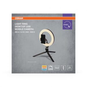 Lampa LED circulara portabila OSRAM Selfie RING, 5.5W, 250 lm - 000004099854497612