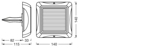 Lampa LED solara Ledvance ENDURA Square, 1.2W, 60 lm - 000004058075834729