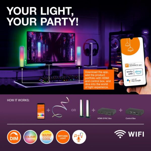 Lampadar LED RGB inteligent Ledvance Smart+ WiFi FLOOR UP & DOWN - 000004099854096518