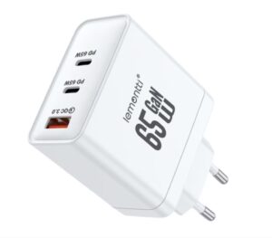 Lemontti Incarcator Retea GaN 2x Type-C si 1x USB-A - LEMIRG2TC65WA