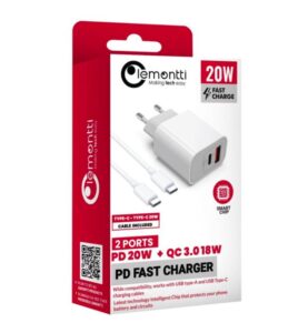 Lemontti Set Incarcator Retea Fast Charge 20W 1 - LIRFCQCPD20WA - imagine 3