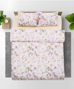 Lenjerie dubla 100% bumbac, 4 piese, Alma - HR-4BED-132-ALMA