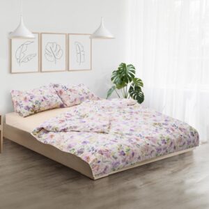 Lenjerie dubla 100% bumbac, 4 piese, Alma - HR-4BED-132-ALMA