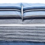 Lenjerie dubla, 100% bumbac, 4 piese, Azul - HR-4BED-132-AZUL