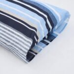 Lenjerie dubla, 100% bumbac, 4 piese, Azul - HR-4BED-132-AZUL