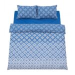 Lenjerie dubla 100% bumbac 4 piese, Blu - HR-DBL132-BLU