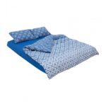 Lenjerie dubla 100% bumbac 4 piese, Blu - HR-DBL132-BLU - imagine 2