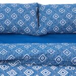 Lenjerie dubla 100% bumbac 4 piese, Blu - HR-DBL132-BLU - imagine 3