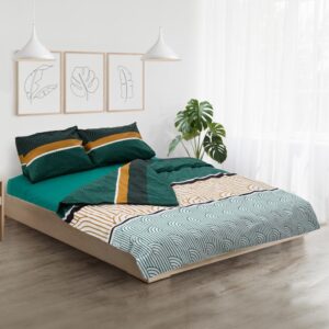 Lenjerie dubla 100% bumbac, 4 piese, Deco - HR-4BED-132-DECO