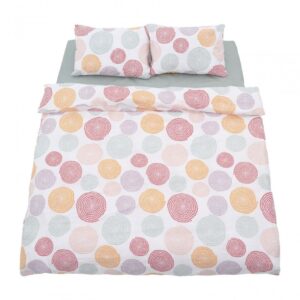 Lenjerie dubla 100% bumbac 4 piese, Mara - HR-DBL132-MRA