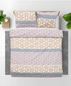 Lenjerie dubla 100% bumbac, 4 piese, Milo - HR-4BED-132-MILO