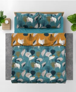 Lenjerie dubla, 100%bumbac, 4 piese, Clara - HR-4BED-132-CLARA