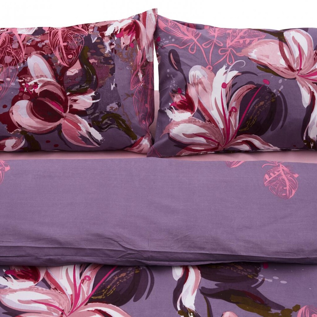 Lenjerie kingsize bumbac, 132 TC, Magnolia - HR-KGBED-132-MGN Lenjerie kingsize bumbac, 132 TC, Magnolia - HR-KGBED-132-MGN