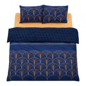 Lenjerie kingsize, bumbac, 132 TC, Wave - HR-KGBED-132-WAV