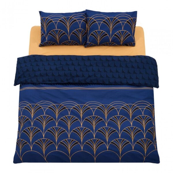 Lenjerie kingsize, bumbac, 132 TC, Wave - HR-KGBED-132-WAV