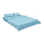 LENJERIE PAT KS CU BRODERIE TUFFATA BLUE - HR-4KSBED-TFBLUE