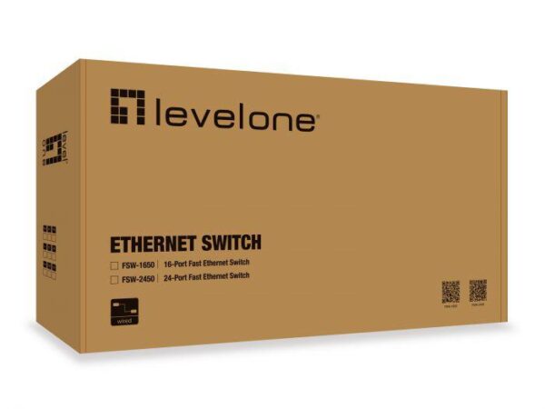 LevelOne FSW-2450 24-Port Fast Ethernet Switch, 440 x 220 x 44 mm