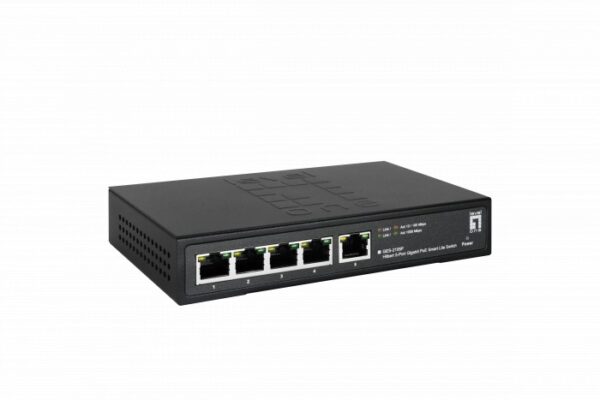 LevelOne GES-2105P Hilbert 5-Port Gigabit PoE Smart Lite Switch