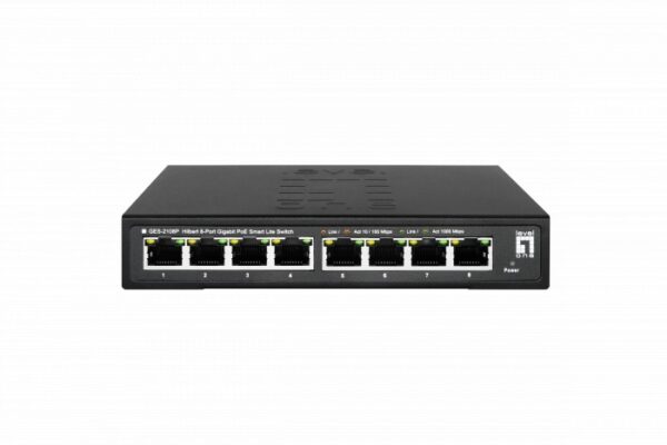 LevelOne GES-2108P Hilbert 8-Port Gigabit PoE Smart Lite Switch