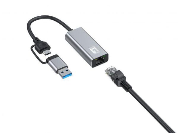 LevelOne USB-0423 2.5 Gigabit Ethernet 2-in-1 USB-C/A Network Adapter